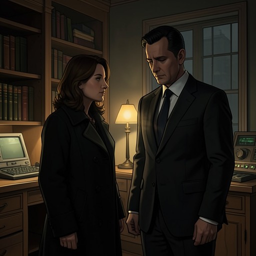 The Judge and the Investigator from "Ofrenda a la tormenta". Markina’s courtship, apparent understanding, and concealed role produce a romance that turns into a life-threatening betrayal.