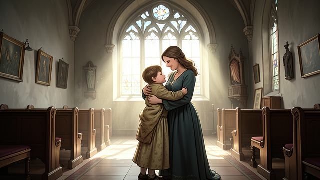 Church Hall Light from "The Narrow Road to the Deep North". Childhood Light First Impressions Dorrigo Evans remembers sunlight filling a church hall and the protective arms of his mother and grandmother.