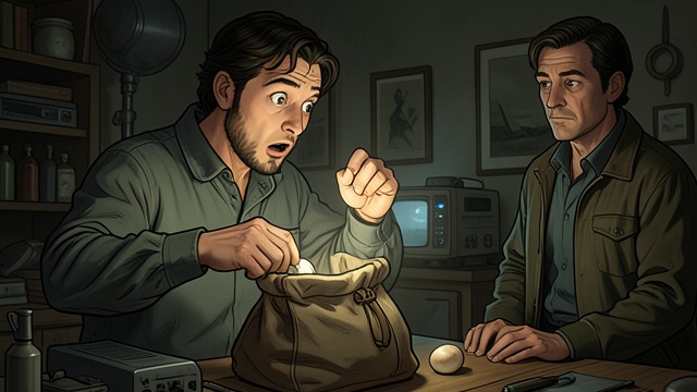 The Egg Returns from "The Narrow Road to the Deep North". A Shameful Discovery The Hidden Egg Rooster MacNeice finds a duck egg in his kitbag and realizes it was not stolen by Darky.