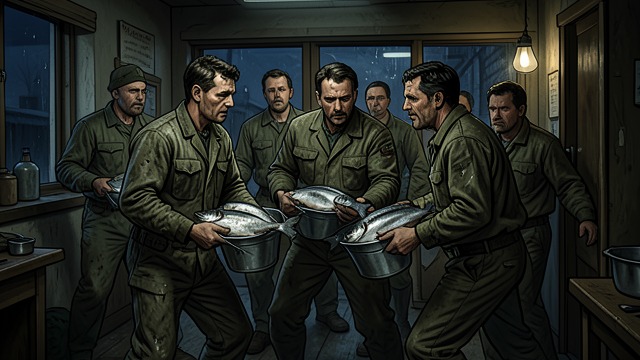 The Promise Becomes Action from "The Narrow Road to the Deep North". A Nighttime Rescue Breaking the Window Jimmy Bigelow and the other former prisoners break into Nikitaris’s Fish Shop and carry the fish in buckets to…