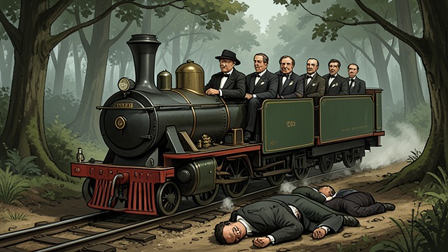 The First Train from "The Narrow Road to the Deep North". The First Train Ceremony Over Graves Locomotive C 5631 travels the length of the completed railway with dignitaries aboard.