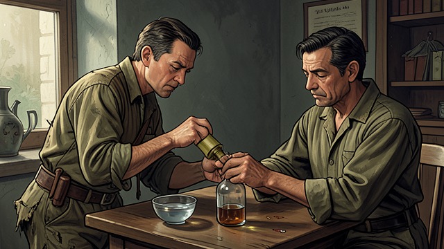 Improvised Rehydration from "The Narrow Road to the Deep North". A Makeshift Treatment Bamboo and Stolen Supplies Dorrigo Evans’s team fashions crude drips from bamboo, tubing, and sterilized water.