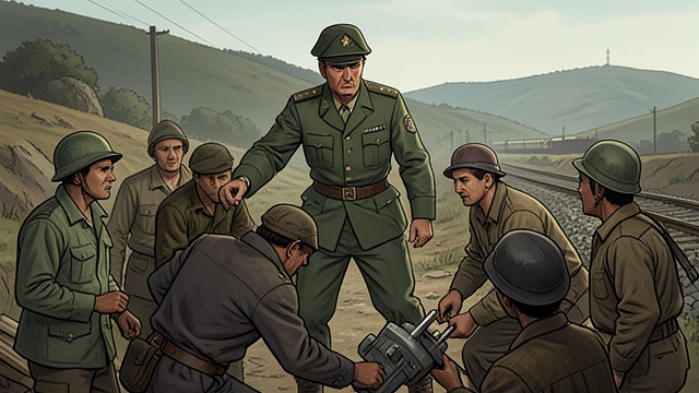 A New Deadline from "The Narrow Road to the Deep North". Orders Without Means The Work Expands Colonel Kota tells Major Nakamura to enlarge the railway cutting and meet an earlier deadline.
