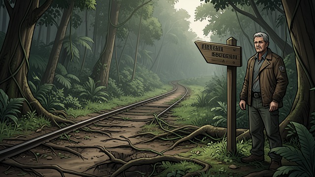 The Railway’s Memorial from "The Narrow Road to the Deep North". History Made Visible A Broken Landscape The railway is partly cleared for visitors and remembrance, even as most of it returns to jungle.