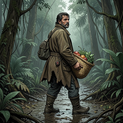 Darky Gardiner’s Descent from "The Narrow Road to the Deep North". This flow follows Darky Gardiner’s resourcefulness and care for others through illness, a failed execution, a beating, and death.