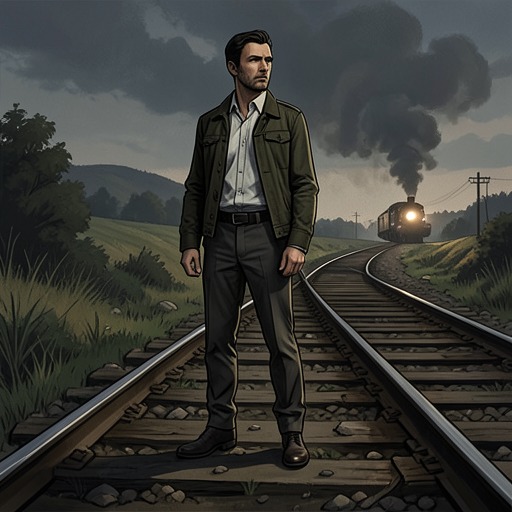 The Line as a Moral Symbol from "The Narrow Road to the Deep North". This flow traces how the railway becomes both a literal route of forced labour and a symbol of linear progress, imperial violence, and impermanence.