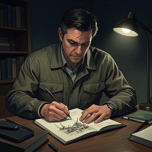 Rabbit’s Record of the Camps from "The Narrow Road to the Deep North". This thread follows Rabbit Hendricks’s drawings from clandestine witness to threatened evidence and an uncertain surviving record.