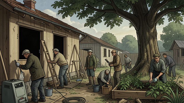 The Commune’s Practice from "Black Box". The Commune’s Practice A present-tense alternative Boaz’s residents repair buildings, grow food, and share work without a promised final transformation.