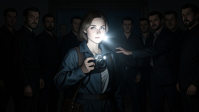 The Failed Photograph from "Black Box". Exposure at the Cliff A flash in darkness The narrator attempts to photograph the plans, but the flash blinds her and alerts the men.