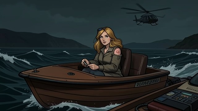 The Open Sea Again from "Black Box". Flight toward Recovery A stolen route After escaping the villa, the narrator finds a hidden speedboat and pilots it away from the compound.