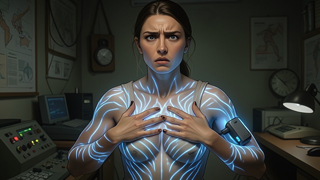 The Surge Through Flesh from "Black Box". The Body as Interface Data made sensation The Data Surge moves information from the host’s handset through the narrator’s body.