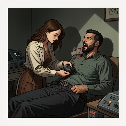 The Extraction and Its Price from "Black Box". This flow traces the narrator’s decisive extraction of a target’s data and the physical ordeal that follows it.