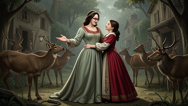 Aunt and Niece from "Ponniyin Selvan". Aunt and Niece A silent language Poonguzhali finds Mandhakini among the deer and communicates with her through gestures.