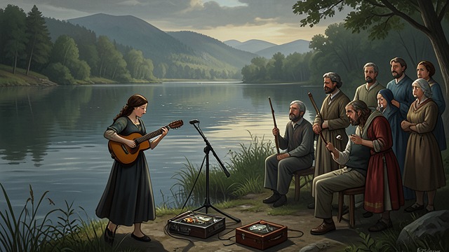 The Yazh at the Lake from "Ponniyin Selvan". The Yazh at the Lake A request for music Adithan asks Manimekalai to play after the group has been unsettled by the leopard attack and their strained…
