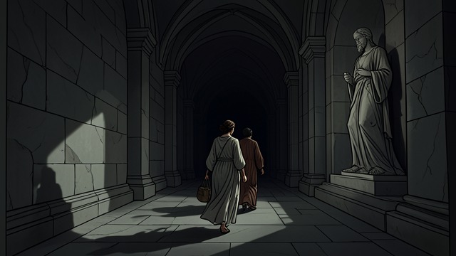 An Unfinished Journey from "Ponniyin Selvan". An Unfinished Journey Departure together Mandhakini wakes Poonguzhali and leads her through the secret passage beneath the sculpture hall.