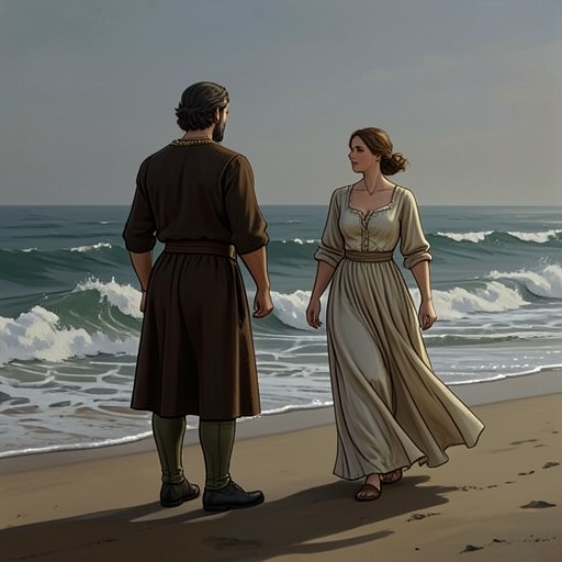A King and His Former Love from "Ponniyin Selvan". This flow traces the movement from Sundara Chozhar and Mandhakini’s island bond to a reunion distorted by secrecy, guilt, and misrecognition.