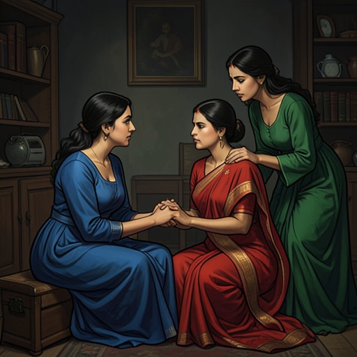 Nandhini and Manimekalai’s Intimacy from "Ponniyin Selvan". This flow traces how Nandhini becomes Manimekalai’s confidante and uses that trust to influence her views of love and marriage.