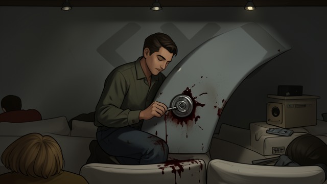 The Blood on the Screw from "Towards Zero". The Hidden Trace A knob opened Battle asks Jones to test the fender and predicts that its knob will unscrew.