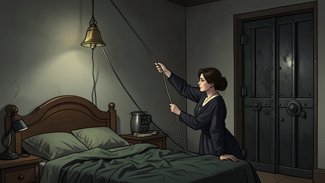 A Reliable Domestic System from "Towards Zero". The Bell-Pull Routine Help within reach Lady Tressilian uses a traditional bell-pull to summon Barrett from her room.