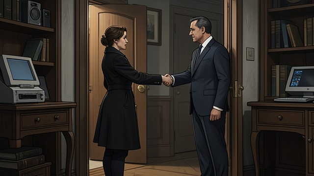 MacWhirter’s Promise from "Towards Zero". Commitment Before Certainty A stranger vows help MacWhirter tells Audrey that he will ensure she is not hanged before he knows whether she is innocent.