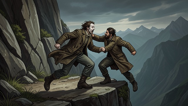 The Rescue on the Cliff from "Towards Zero". Two Lives Intersect The return that matters MacWhirter revisits the cliff to measure his recovery, not to investigate a murder.