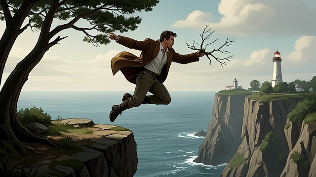 The Cliff and the Tree from "Towards Zero". An Attempt Interrupted A deliberate leap MacWhirter jumps from Stark Head intending to end a life he considers unproductive.