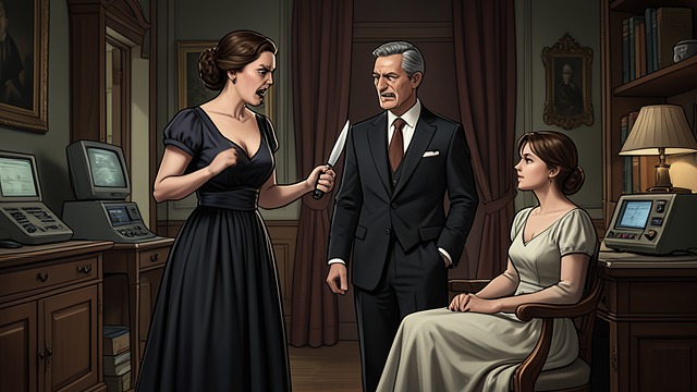 The Threat Against Both from "Towards Zero". Kay Refuses to Release Nevile A marriage in collapse When Nevile says he wants to leave Kay for Audrey, Kay rejects the proposed divorce.