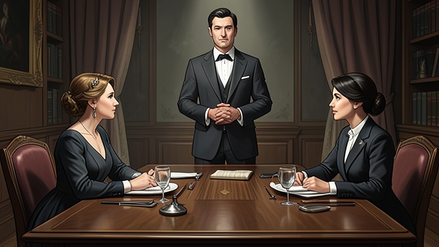 The Reunion Called Forgiveness from "Towards Zero". Old Spouses Reintroduced Nevile’s stated purpose Nevile says he wants Kay and Audrey to become friends and believes the arrangement will make life simpler.