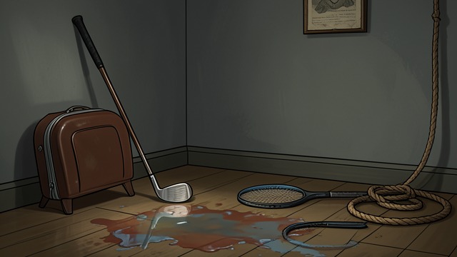 The Bedroom Reconstructed from "Towards Zero". Small Details Explain the Whole Objects placed in sequence The fender knob, the planted club, the racket, the wet floor, and the rope each belong to a…