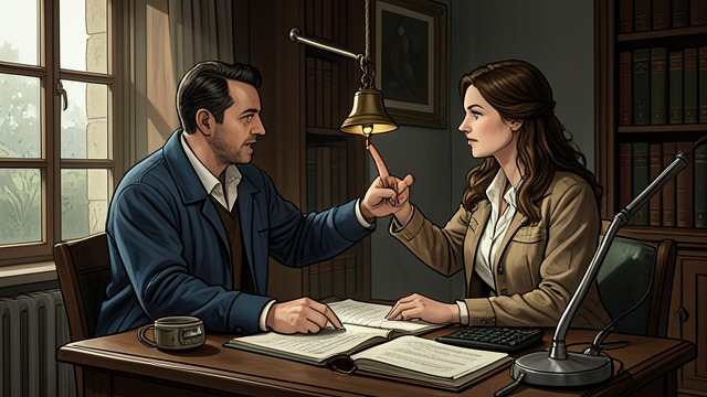 The Device Explained from "Towards Zero". A Simple, Calculated Trick The alibi’s purpose Battle explains that the bell was meant to make Nevile seem safely outside and to delay suspicion.