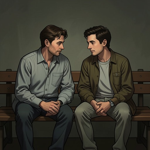 Mary and Thomas’s Quiet Affinity from "Towards Zero". A shared ease develops between Mary and Thomas through practical cooperation, conversation, and a growing awareness of each other.