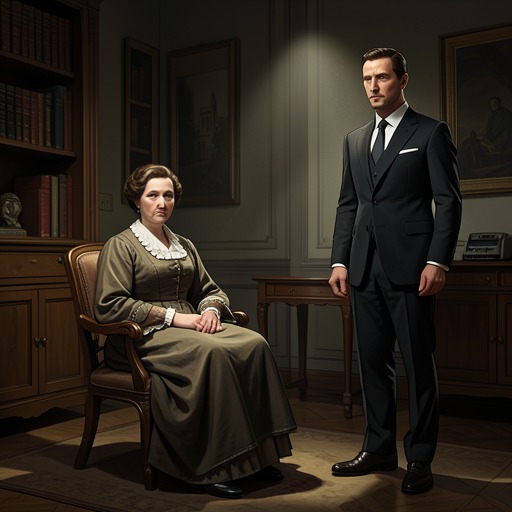 Lady Tressilian’s Authority and Vulnerability from "Towards Zero". Lady Tressilian’s formidable will coexists with physical dependence, making her household both a domain she controls and a place where she can be betrayed.
