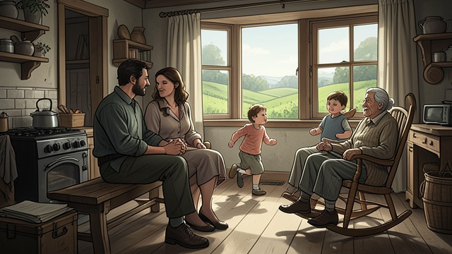 Postwar Household from "War and Peace". Reconstruction Through Kinship The surviving families rebuild their lives through marriages, children, farming, memory, and shared homes.