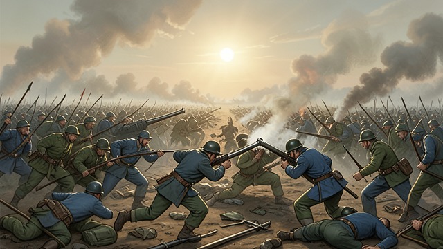 Borodino Collision from "War and Peace". The Moral Battle The Battle of Borodino leaves both armies battered, but the Russian army retains its will to resist.
