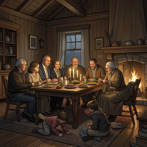 The Family Survival Network from "War and Peace". The Rostov and Bolkonsky households endure war, debt, death, and displacement by repeatedly converting private affection into practical care.