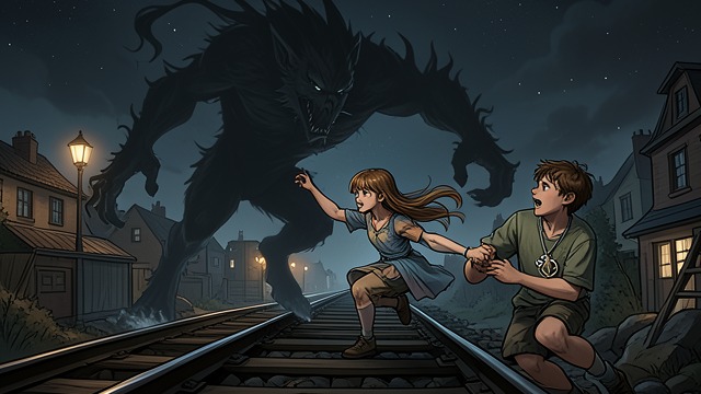 A Boy from Agartha from "5 Centimeters per Second". A Boy from Agartha Sudden danger A monstrous creature attacks Asuna on the railway bridge, and Shun rescues her before carrying her to safety.