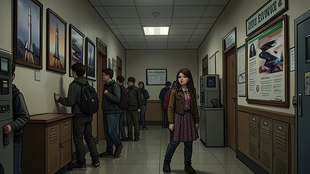 Launches on the School Wall from "5 Centimeters per Second". Launches on the School Wall Public records Photographs of rockets launched from Tanegashima hang along the school corridor, marking events the whole island can…