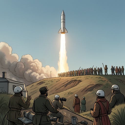 The Rocket and the Island Sky from "5 Centimeters per Second". This thread follows the rocket launches as a local spectacle that gives Kanae and Takaki a shared view while exposing their different emotional horizons.