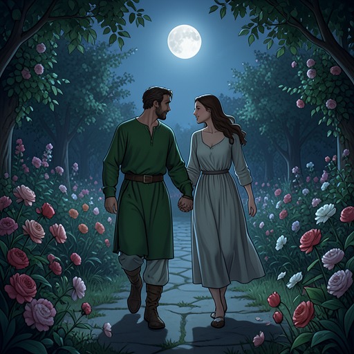 Feyre and Tamlin's Love from "A Court of Thorns and Roses". This flow follows the romantic bond between Feyre Archeron and Tamlin from suspicion to sacrifice.
