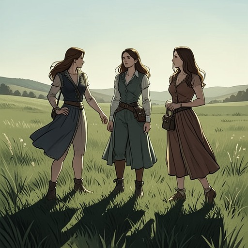 The Sisters' Hidden Bond from "A Court of Thorns and Roses". This flow traces the complicated loyalty among Feyre Archeron, Nesta Archeron, and Elain Archeron.