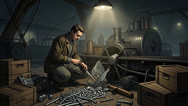 The Work of Salvage from "Heart of Darkness". Repairing the Steamer Practical Necessity Marlow set about retrieving and repairing his vessel.