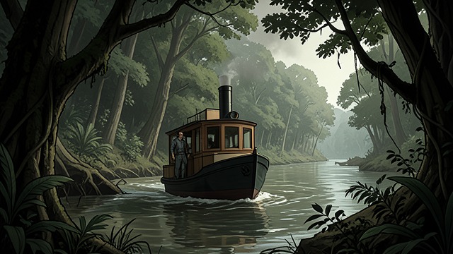 The Long Ascent from "Heart of Darkness". Up the River A Changed World Marlow’s steamer travelled through dense forest, shoals, and long reaches of water.
