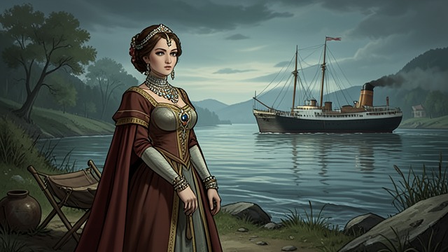 An Image at the Shore from "Heart of Darkness". A Presence Beyond the House A Distant Figure Marlow first noticed the woman moving along the riverbank after Kurtz had been carried toward the steamer.