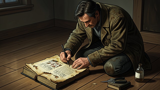 The Seamanship Book from "Heart of Darkness". A Familiar Object The Discovery Marlow found a damaged but carefully restitched book on seamanship in the abandoned hut.