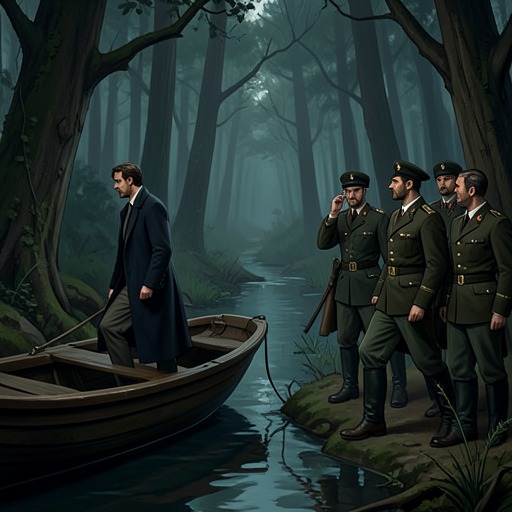 Kurtz’s Flight and Capture from "Heart of Darkness". This flow focuses on the brief crisis in which Kurtz leaves the steamer, reaches for the forest, and is persuaded to return.