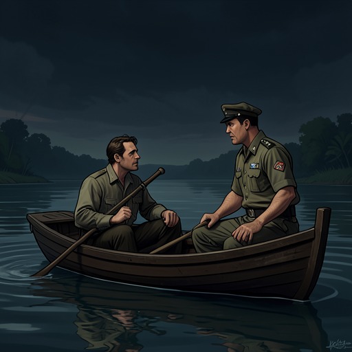 The Helmsman’s Brief Partnership from "Heart of Darkness". This flow traces Marlow’s relationship with his helmsman from practical dependence through sudden loss and belated recognition.