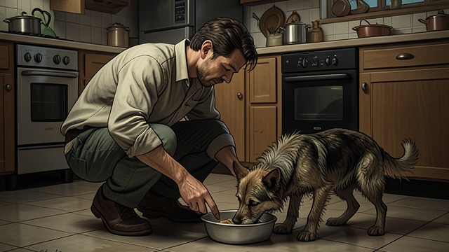The Dog’s Voice from "I Am Legend". Speech to an Animal Gentle Ritual Robert Neville talks continuously to the dog while it eats and learns to trust him.
