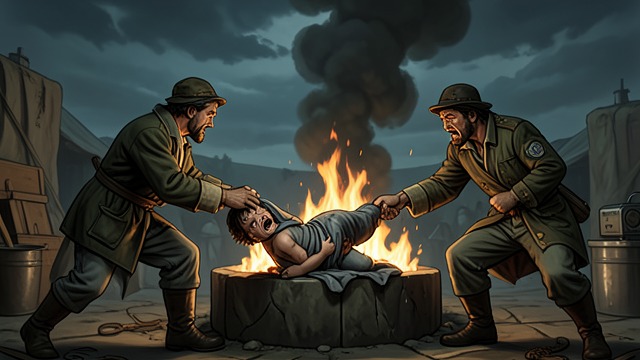 Forced Cremation from "I Am Legend". The Fire of Necessity Official Procedure Kathy Neville’s body is taken to the corpse-burning pit under the Mandatory plague-body incineration law.