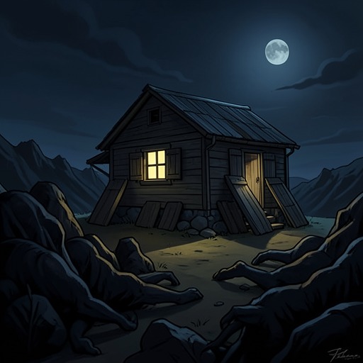 The Nightly Siege from "I Am Legend". This flow follows the escalating confrontation between Robert Neville and the infected crowds outside his house.