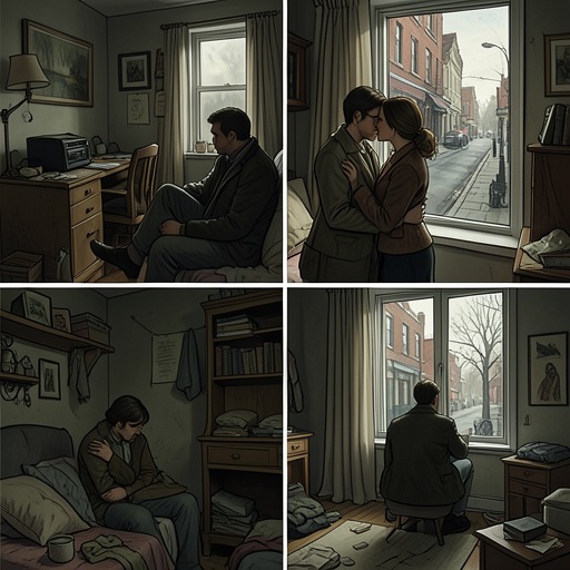 Isolation and Human Contact from "I Am Legend". This flow traces the movement from total isolation through fragile companionship to renewed separation.